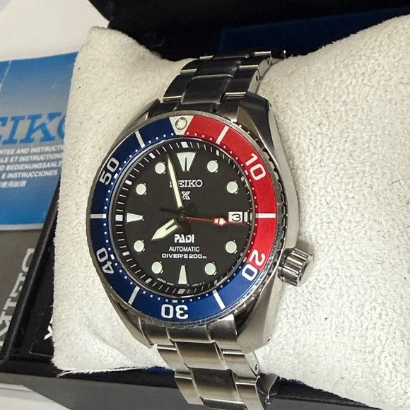 Seiko SUMO Prospex PADI Date Automatic Designer Diver Mens Watch - Picture 3 of 7